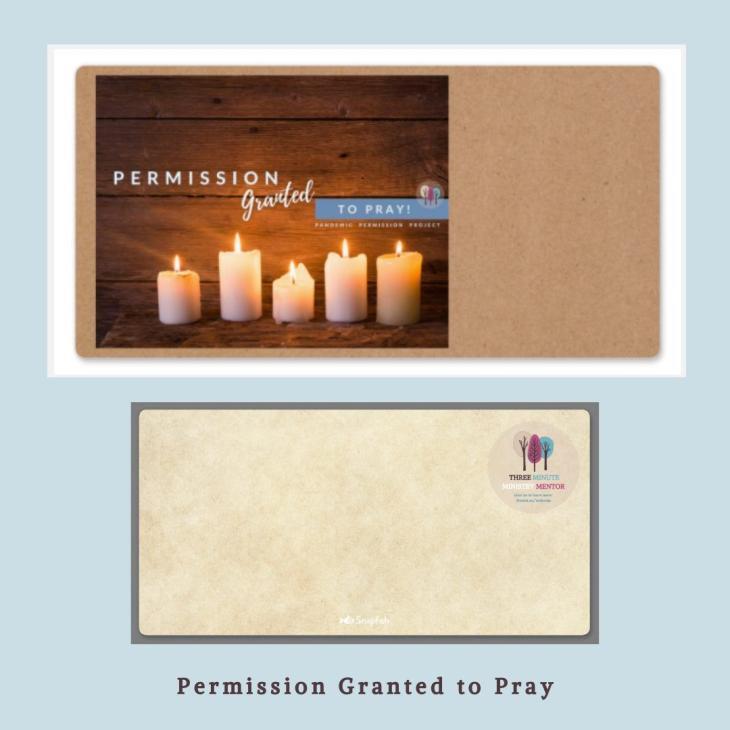 This Pandemic Permission Project postcard theme is Pray