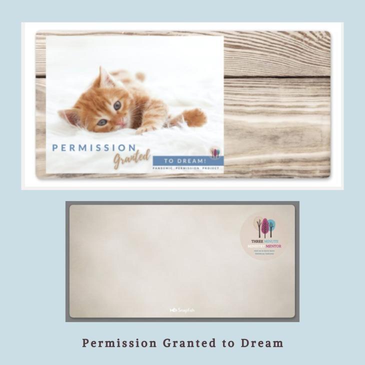 This Pandemic Permission Project postcard theme is dream