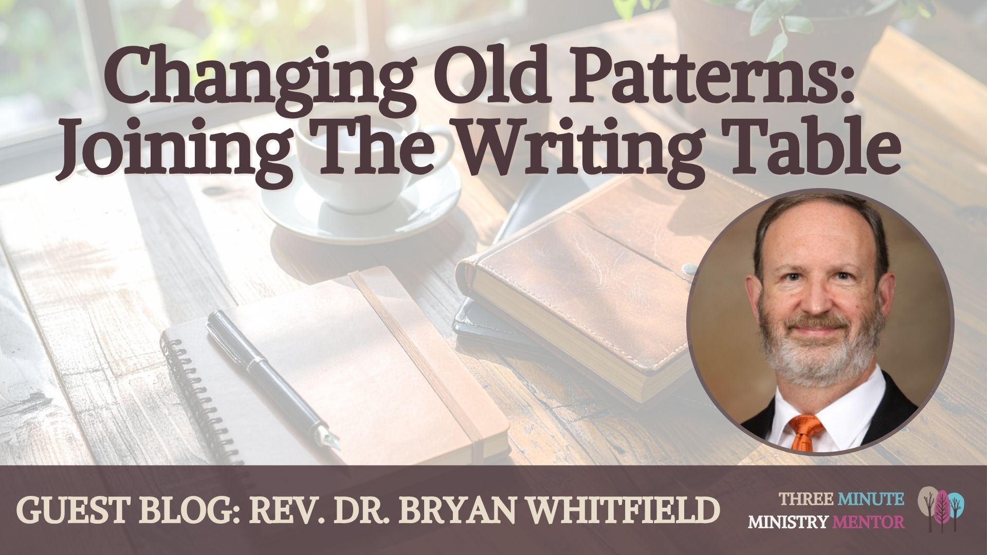 Guest Post Bryan Whitfield. Picture of table with journals and Bryan