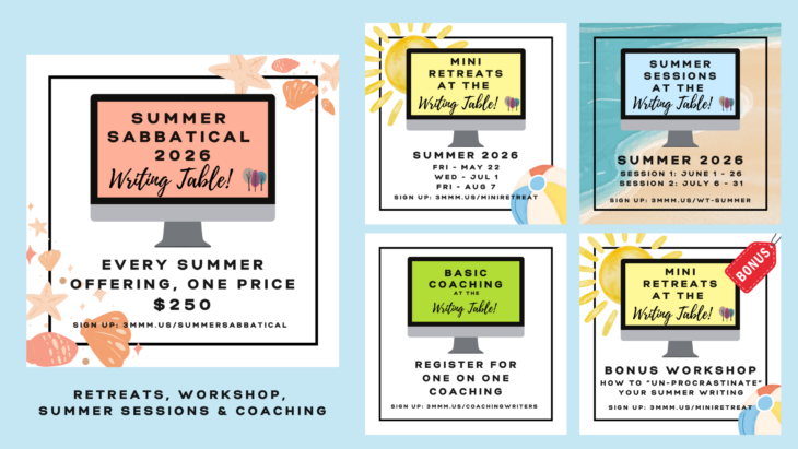 Summer Writing Table Opportunities 2026